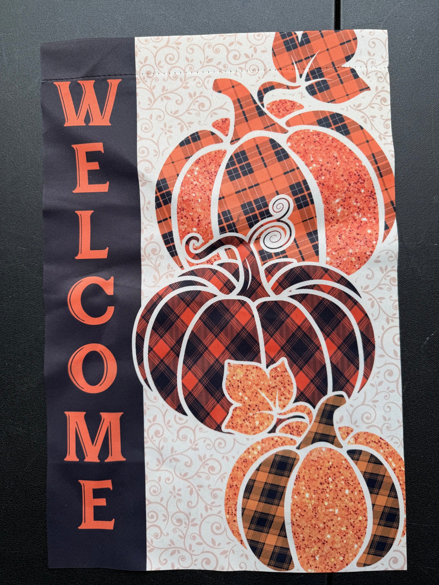 Orange & Black Welcome Pumpkins