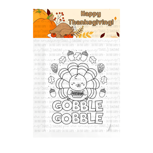Thanksgiving Kids Coloring & Activity Sticker Pack 🍂🦃