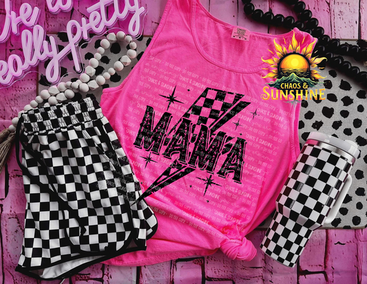 Retro Mama Lightning Bolt Tank