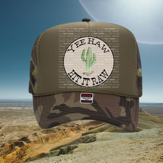 Yee Haw Camo Trucker Hat