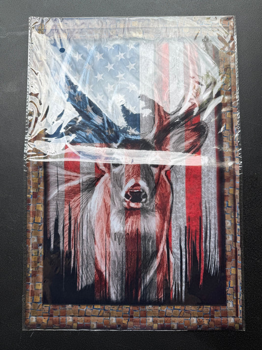Deer American Flag