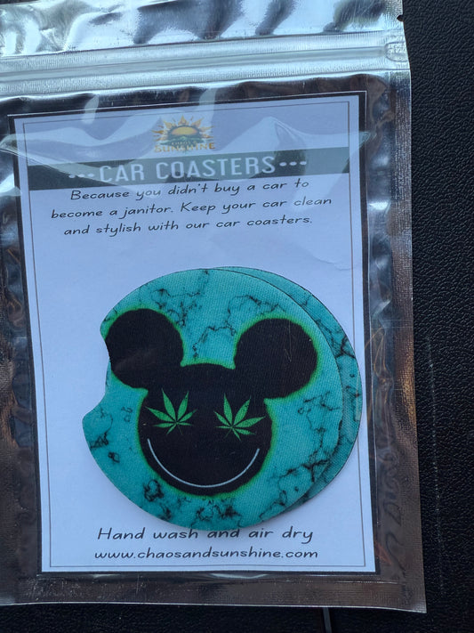 Teal Marble Mouse Leaf