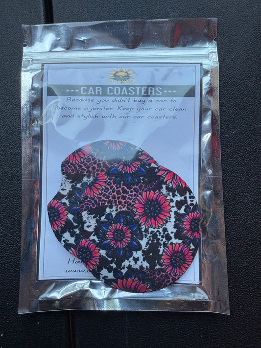 Pink Sunflowers, Cheetah Print and Cow Spots
