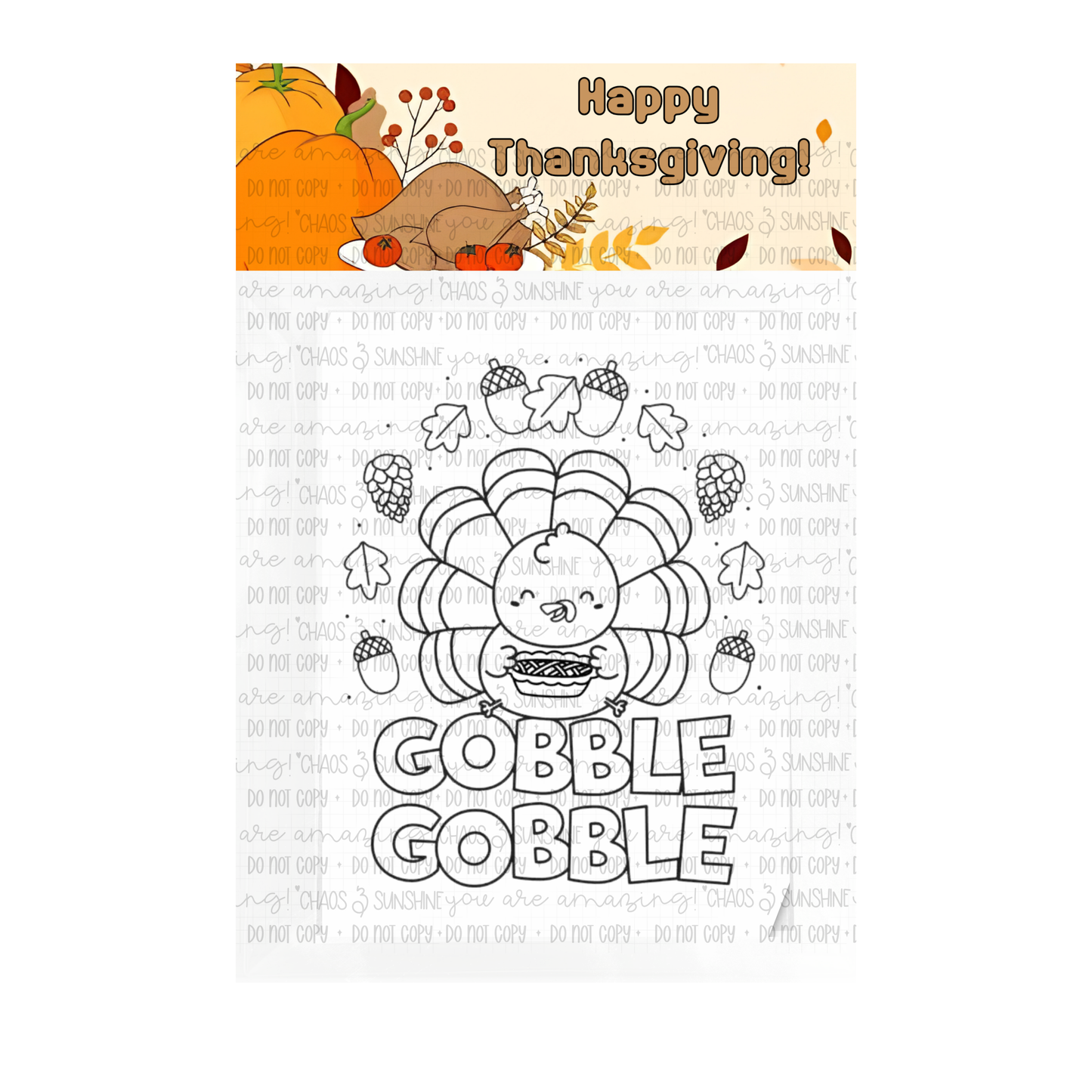 Thanksgiving Kids Coloring & Activity Sticker Pack 🍂🦃